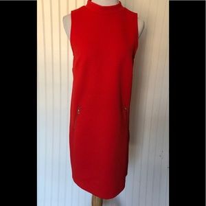 Kenzie red sleeveless A-line dress